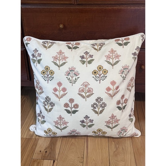 Pottery Barn Teen Other - Pottery Barn Teen Lily Floral‎ Printed Pillow Cover 20" Square Multicolor EUC
